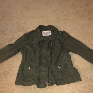 Olive green utility jacket
